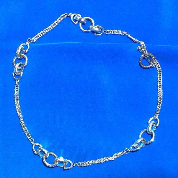Silvertone Equestrian Horse Bit 18” Choker Style Necklace - Picture 3 of 9